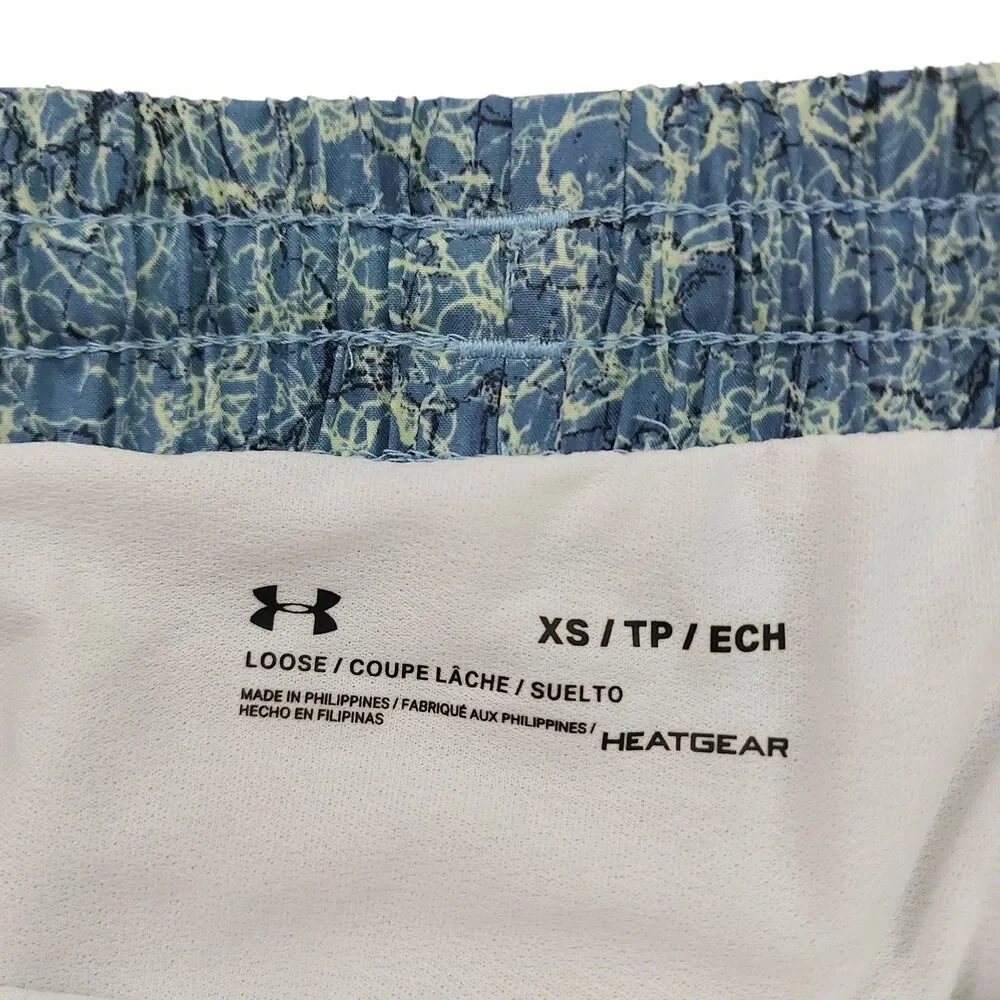 Under Armour Shorts Womens XS Blue Lined Loose Heatgear Breathable Running Gym